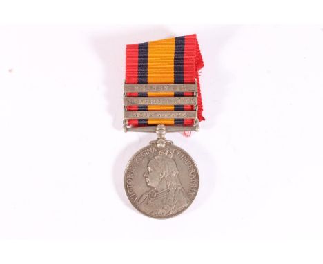 Medal of 26138 Trooper P Potgieter of the Kimberley Light Horse comprising Boer War Queens South Africa medal with three clas