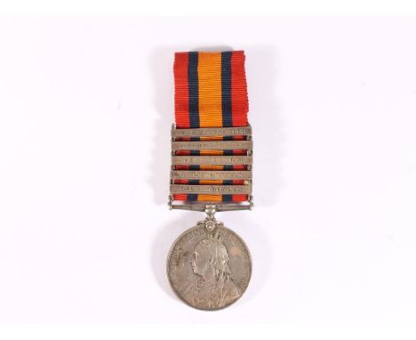 Medal of 41158 Farrier Serjeant R Heard of the Royal Field Artillery comprising Boer War Queens South Africa medal with five 