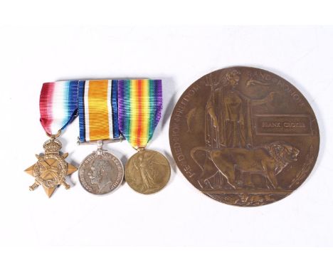 Medals of 7288 Private Frank Croker of the 6th Battalion Kings Own Scottish Borderers KOSB, who died 25th September 1915, com