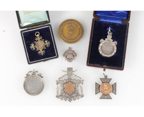 Regimental prize award medals to include a silver Galloway Rifles award dated 1896 [unnamed], Kings Own Scottish Borderers In