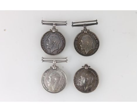 Four WWI war medals to Royal Navy, Royal Naval Volunteer Reserve, East Yorkshire Regiment, and Royal Artillery to include [M3