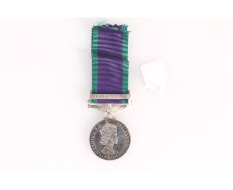 Medals of 24360505 Private R Vosper of the Royal Army Ordnance Corps comprising Elizabeth II general service medal (1962 For 