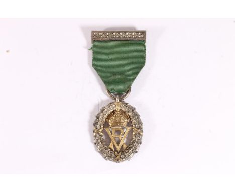 Victorian Volunteer Officer's Decoration (VR type) [MAJOR W DUNLOP BORDER RIFLES GALASHIELS 1902] 