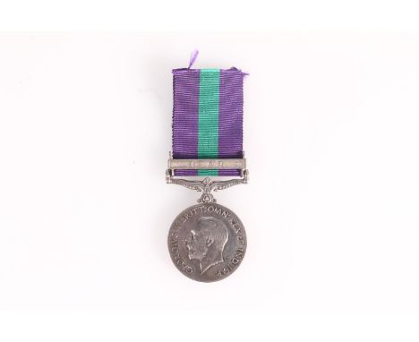 Medal of 7657115 Warrant Officer 2nd class G A Wilkinson of the Royal Army Pay Corps comprising George V general service meda