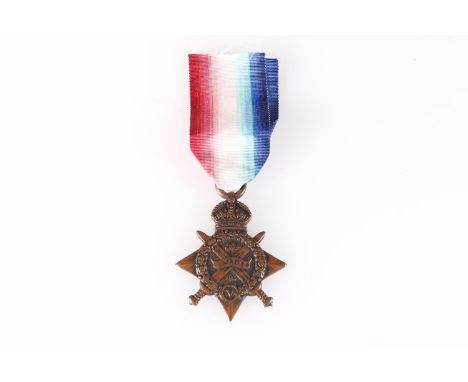 Medal of 653 Private T Sandilands of the 8th Battalion Royal Scots comprising WWI 1914 Mons star [653 PTE T SANDILANDS 8/R SC