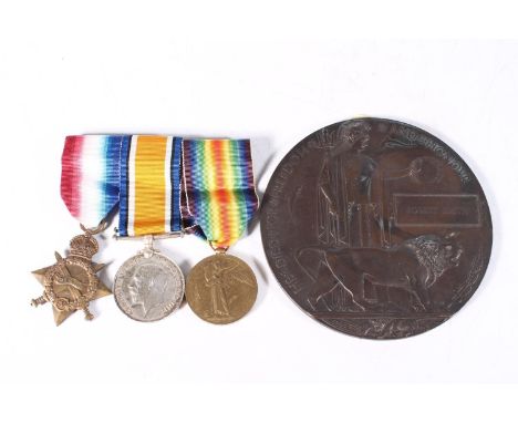 Medals of 10287 Private / Acting Corporal Robert Smith of the 1st/4th Battalion King's Own Scottish Borderers KOSB, who died 