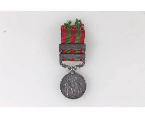 Medal of 5164 Private W Bescon of the 2nd Battalion King's Own Scottish Borderers comprising India medal 1895 with 'TIRAH 189