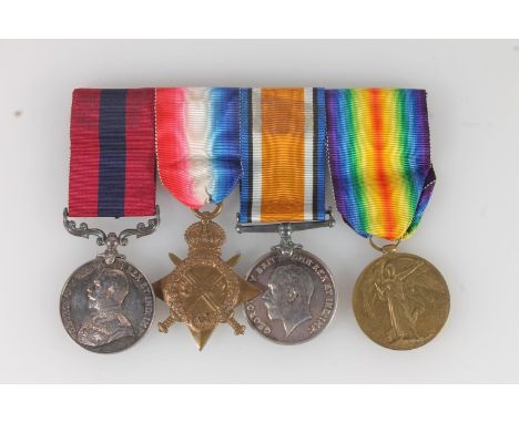 Medals of 16713 Lance Corporal J Findlay of the 6th Battalion Kings Own Scottish Borderers comprising George V Distinguished 