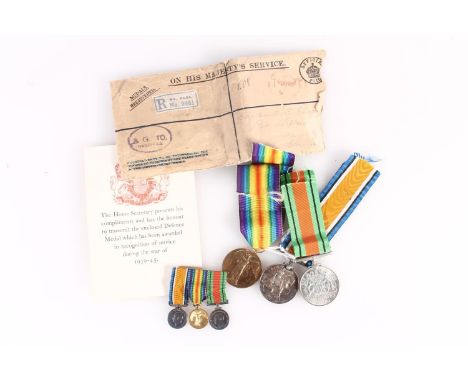 Medals of Captain G R Elder of the Kings Own Scottish Borderers comprising WWI war medal and defence medal [CAPT G R ELDER], 