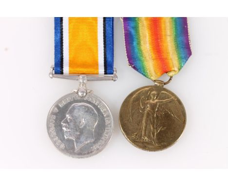 Medals of 8482 Private J Ballantyne of the Kings Own Scottish Borderers KOSB comprising WWI war medal and victory medal [8482