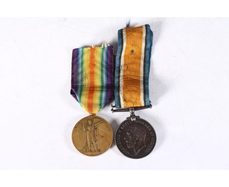 Medals of 5299 Private M Tierney of the Royal Scots, comprising WWI war medal and victory medal [5299 PTE M TIERNEY R SCOTS].