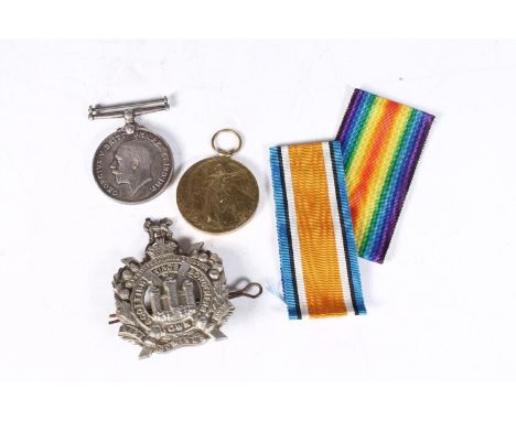 Medals of 7427 Private A Patterson of the Kings Own Scottish Borderers, comprising WWI war medal and victory medal [7427 PTE 