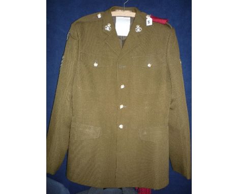 A SARGEANTS DRESS UNIFORM JACKET, (No.1), to the North Staffs Regt, with all buttons and shoulder flash (Glider patch to righ