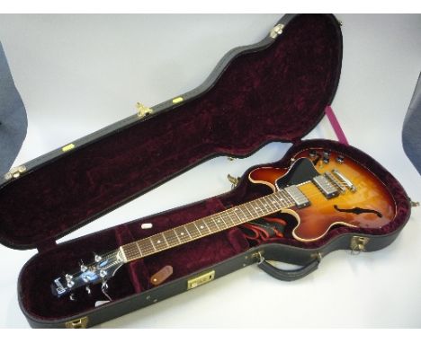 A 1997 GIBSON CUSTOM SHOP ES-336 GUITAR, in original case, tobacco sunburst with rosewood fingerboard and mother of pearl dot