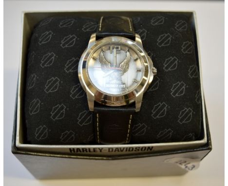 A HARLEY DAVIDSON GENTS WRISTWATCH