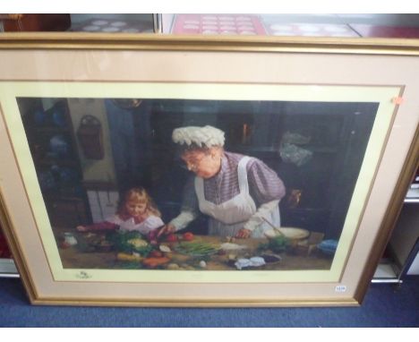 DAVID SHEPHERD, 'Granny's Kitchen', signed Limited Edition print, 364/1500, 52cm x 78cm