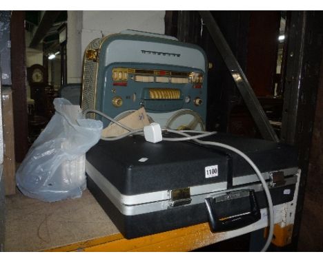 A GRUNDIG TAPE RECORDER AND MANUAL, TK 830/3D and Sanyo Solid State stereo music centre (2)