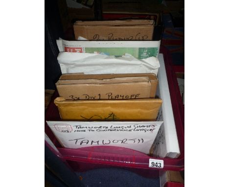 A COLLECTION OF SPORTING PROGRAMMES AND MEMORABILIA, to include England Fooball Internationals, English play off finals, toge