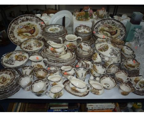 A LARGE QUANTITY OF ROYAL WORCESTER PALISSY 'GAME SERIES' DINNERWARES, varying backstamps, to include tureens, plates, jugs, 