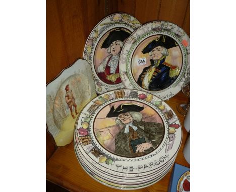 TEN VARIOUS ROYAL DOULTON SERIES WARE PLATES, to include 'The Major', 'The Cardinal', 'The Parson', 'The Hunting Man', 'The D