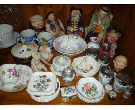 VARIOUS CERAMICS, to include Royal Crown Derby, Wedgwood, Spode, Melba Ware, Staffordshire enamels etc