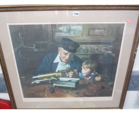 DAVID SHEPHERD, 'Grandpa's Workshop', signed Limited Edition print, 521/850, 53cm x 65cm