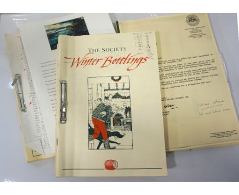 SELECTION OF SCOTCH MALT WHISKY SOCIETY NEWSLETTERS & BOTTLE LISTINGS
A collection of listings and newsletters together with 