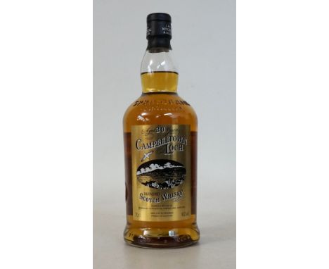 CAMPBELTOWN LOCH 30 YEAR OLD BLENDED SCOTCH WHISKY
1 bottle.  Campbeltown 30 Year Old Blended Scotch Whisky.  OB.  70cl.  40%
