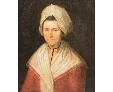 Full title: Swiss School: Portrait of a lady, oil on canvas, late 18th C.Description: Work: ca.: 60,7 x 50 cm  Frame: 66,5 x 