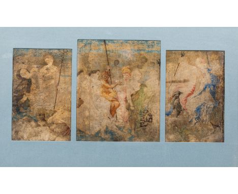 Full title: Italian school: 'Le conseil des dieux', mixed media on parchment (?), 18th/19th C. or earlierDescription: Work: C