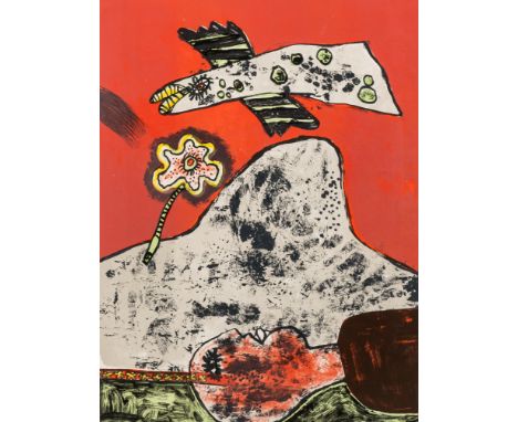 Full title: Guillaume Corneille van Beverloo (Corneille, 1922-2010): 'Le passage de l'oiseau', lithograph in colours, ed. 68/