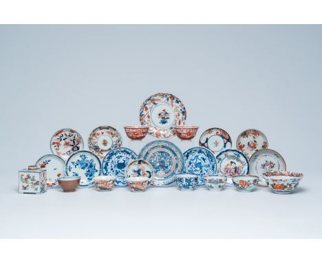 Full title: A varied collection of blue and white, Imari, famille rose and verte porcelain, China and Japan, 17th C. and late
