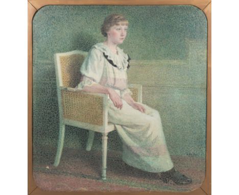 Full title: Gustave De Keukelaere (1881-1953): Portrait of a lady, oil on canvas, dated 1915Description: Work: 155,5 x 146,5 