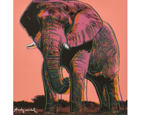 Full title: Andy Warhol (1928-1987, after): 'African Elephant', multiple, ed. 162/2400Description: Work: ca. 60 x 60 cm  Fram