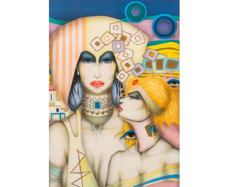 Full title: Jef Van Tuerenhout (1926-2006): 'L'idole', lithograph in colours, ed. 137/150Description: Work: 76 x 53,3 cm  Pap