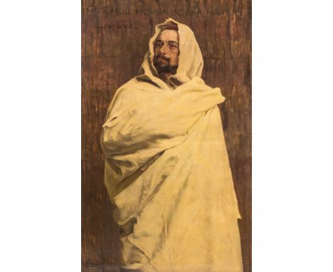 Full title: Gustave Vanaise (1854-1902): 'Mfoumou Moyna Boula Matari - Chef de Vivi', oil on canvas, dated 1885Description: W