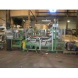 Paxall (Pak-Master) model PM-IV wrap-around caser with a model SECT120 infeed conveyor, set up for