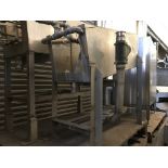 Stainless steel can washer, 15 in. wide x 40 in. long x 15 in. high stainless steel enclosure with