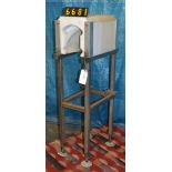 Segmented plastic can inverter for 603 x 700 cans, with stainless steel frame.