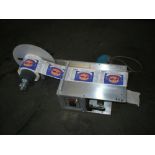 MPI Label Systems label dispenser, automatically feeds one stick-on label at a time, will handle