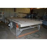 8 ft. wide x 8 ft. long Fleetwood bi-directional accumulation table, 37 in. infeed height, 2 HP