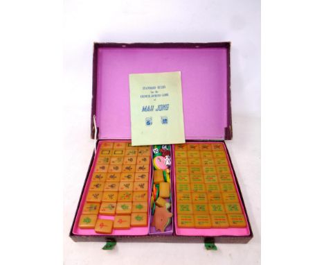 A 20th century cased Mahjong set