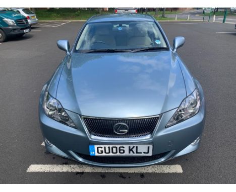 A 2006 Lexus IS Saloon 250 SE 4DR AUTO, Blue, Petrol, 2499 CC, Registration GU06 KLJ, Mileage Only 21,270, Start/Stop, Leathe