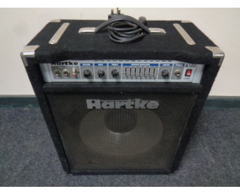 A Hartke A100 amplifier with lead 