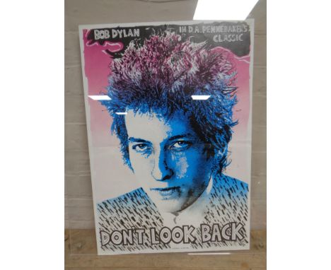 A Bob Dylan in D A Pennebaker's Classic Don't Look Back poster 64 x 44.5 cm in a perspex frame 