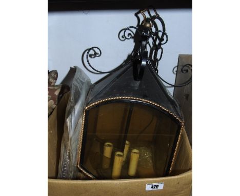 A Metal and Gilt Wall Lantern.