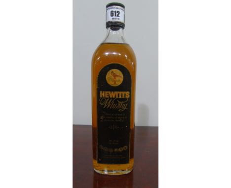 Hewitts Whisky. A Blend of Old Malt & Light Whiskies of Smooth & Distinctive Character. Cork Distilleries Co. Cork. 70 proof,