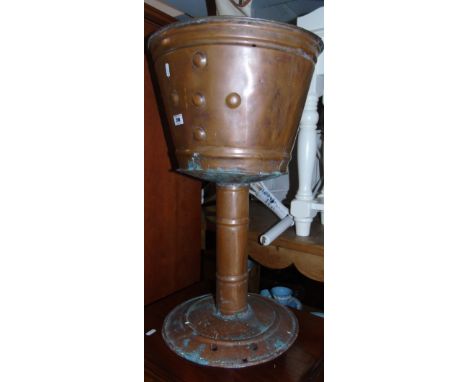 A Good 19th Century Copper Planter on Stand.