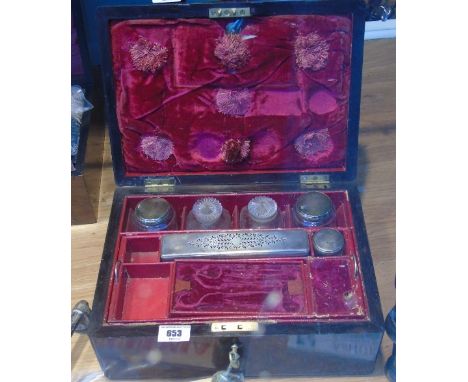 A Regency Rosewood Travelling Box by R. Dalton of London.