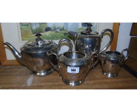 A Very Good Quality Four Piece Silver-Plated Tea Service.